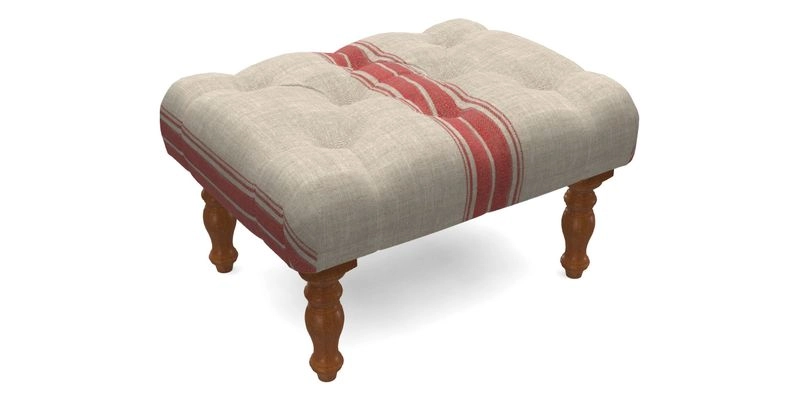 Chelsham Footstool in Two Tone Plain Biscuit