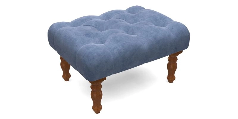 Chelsham Footstool in Two Tone Plain Biscuit