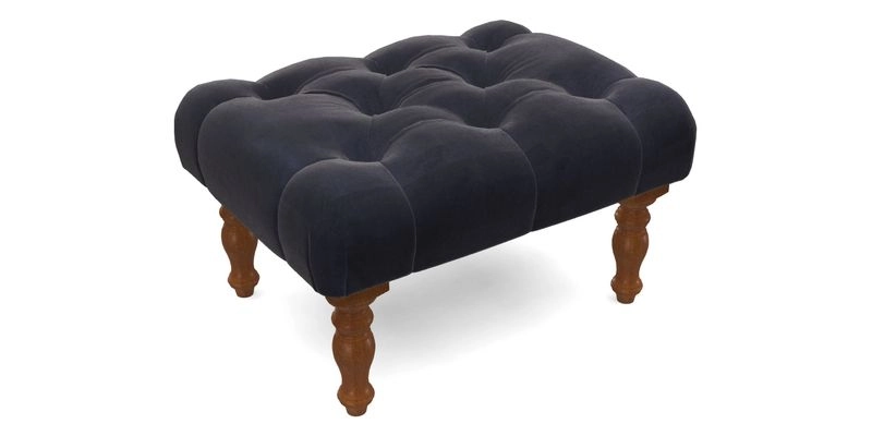 Chelsham Footstool in Two Tone Plain Biscuit
