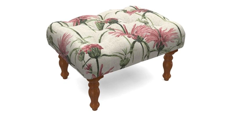 Chelsham Footstool in Two Tone Plain Biscuit