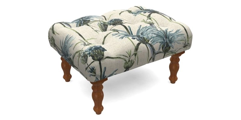 Chelsham Footstool in Two Tone Plain Biscuit