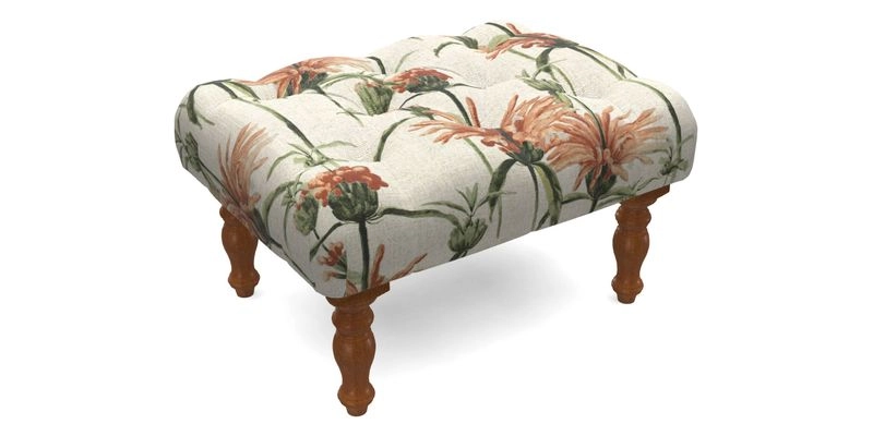Chelsham Footstool in Two Tone Plain Biscuit