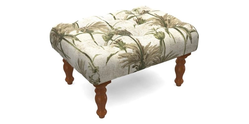 Chelsham Footstool in Two Tone Plain Biscuit