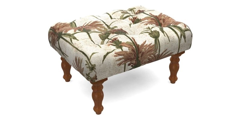 Chelsham Footstool in Two Tone Plain Biscuit