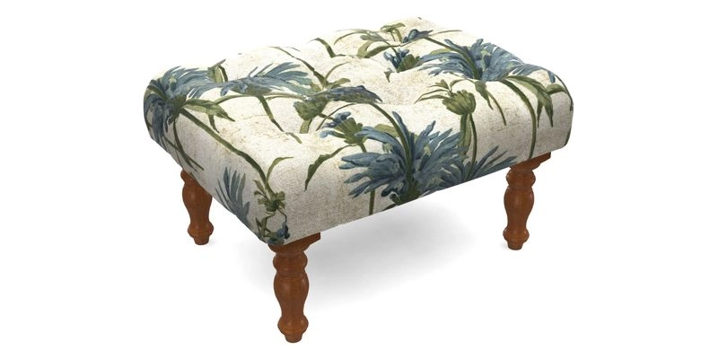 Chelsham Footstool in Two Tone Plain Biscuit