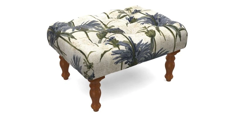 Chelsham Footstool in Two Tone Plain Biscuit