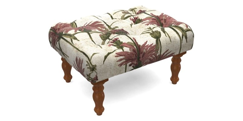 Chelsham Footstool in Two Tone Plain Biscuit