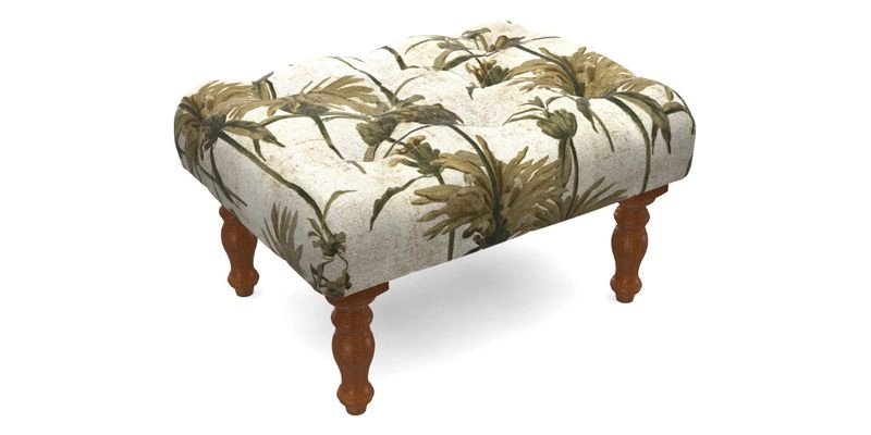 Chelsham Footstool in Two Tone Plain Biscuit