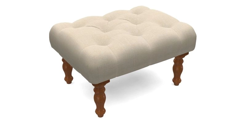 Chelsham Footstool in Two Tone Plain Biscuit
