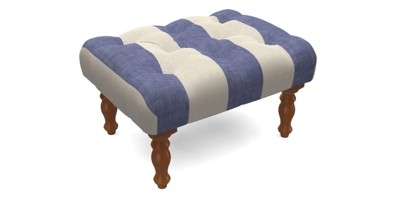 Chelsham Footstool in Two Tone Plain Biscuit