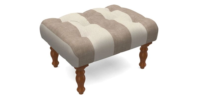 Chelsham Footstool in Two Tone Plain Biscuit