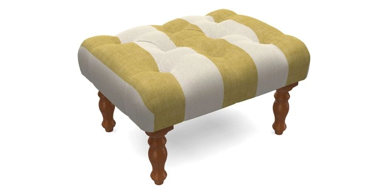 Chelsham Footstool in Two Tone Plain Biscuit