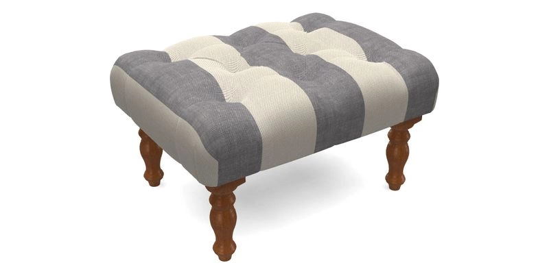 Chelsham Footstool in Two Tone Plain Biscuit