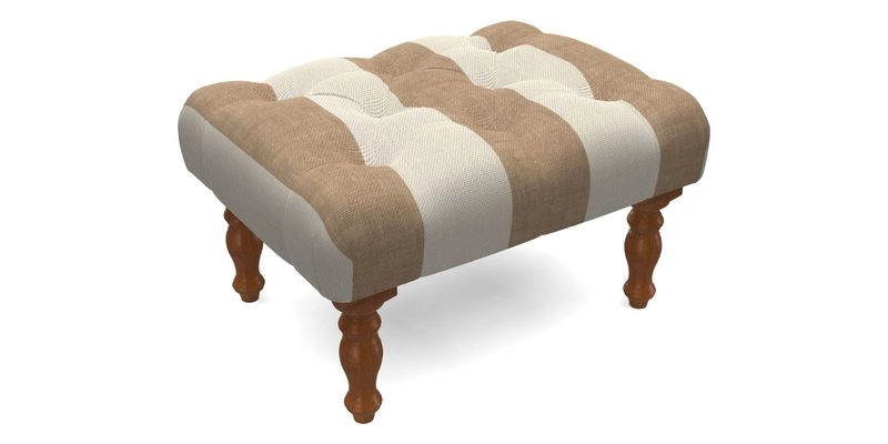 Chelsham Footstool in Two Tone Plain Biscuit