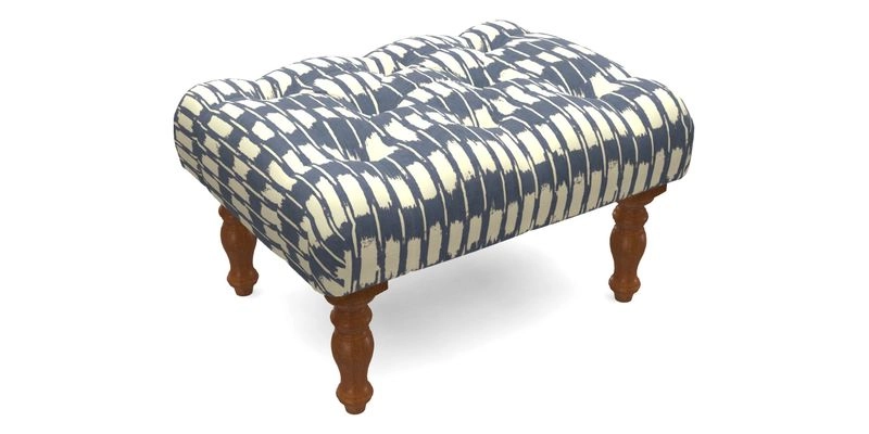 Chelsham Footstool in Two Tone Plain Biscuit