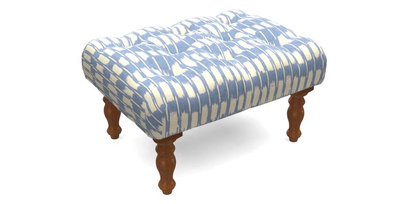 Chelsham Footstool in Two Tone Plain Biscuit