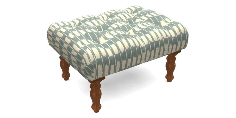 Chelsham Footstool in Two Tone Plain Biscuit