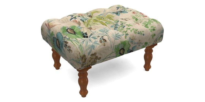 Chelsham Footstool in Two Tone Plain Biscuit