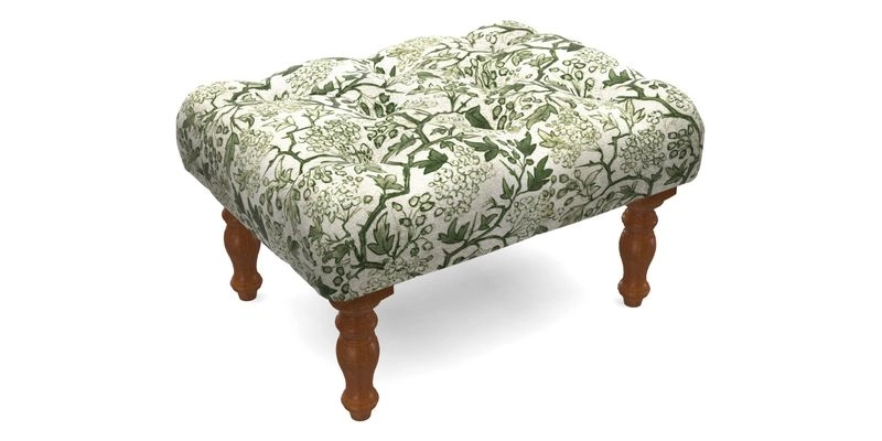 Chelsham Footstool in Two Tone Plain Biscuit