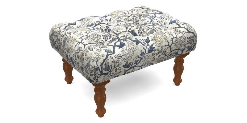 Chelsham Footstool in Two Tone Plain Biscuit