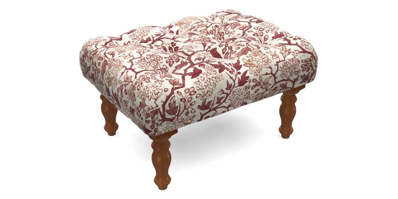 Chelsham Footstool in Two Tone Plain Biscuit