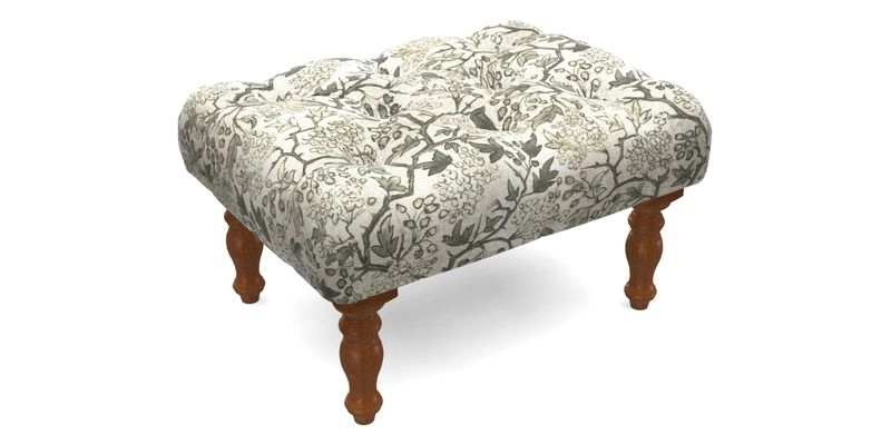 Chelsham Footstool in Two Tone Plain Biscuit