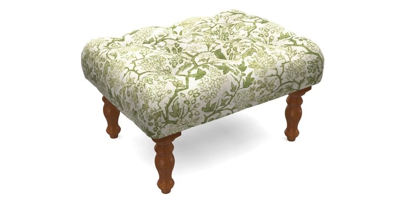 Chelsham Footstool in Two Tone Plain Biscuit