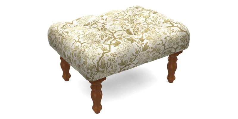 Chelsham Footstool in Two Tone Plain Biscuit