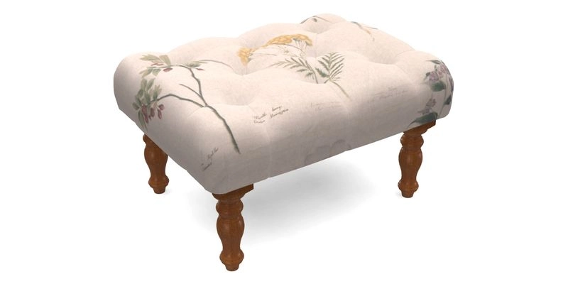 Chelsham Footstool in Two Tone Plain Biscuit
