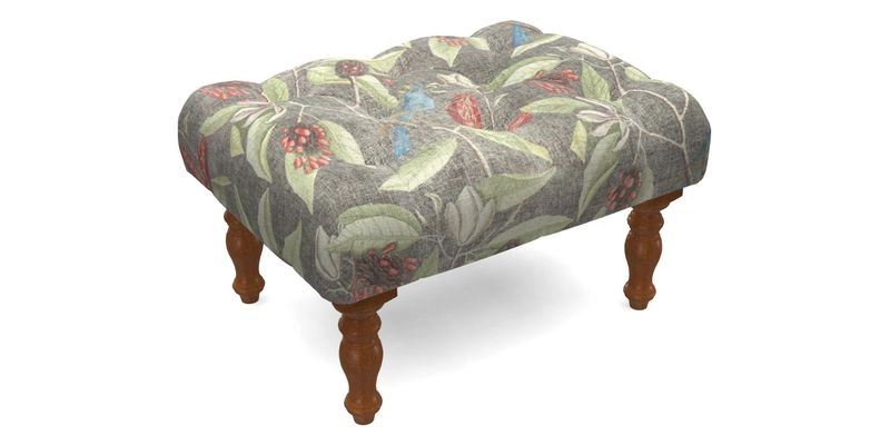 Chelsham Footstool in Two Tone Plain Biscuit