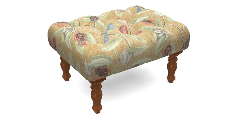 Chelsham Footstool in Two Tone Plain Biscuit