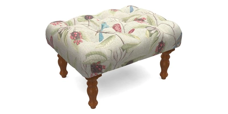 Chelsham Footstool in Two Tone Plain Biscuit