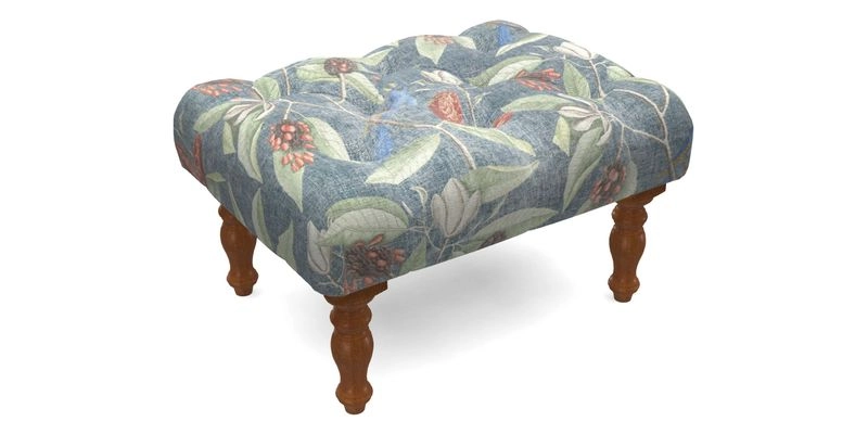 Chelsham Footstool in Two Tone Plain Biscuit