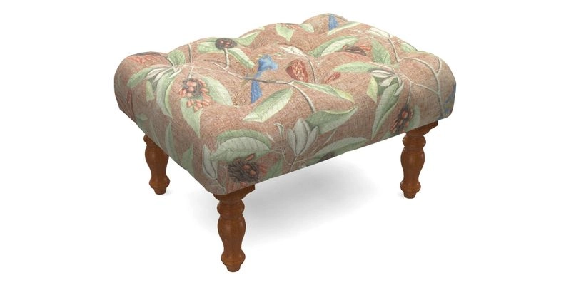 Chelsham Footstool in Two Tone Plain Biscuit