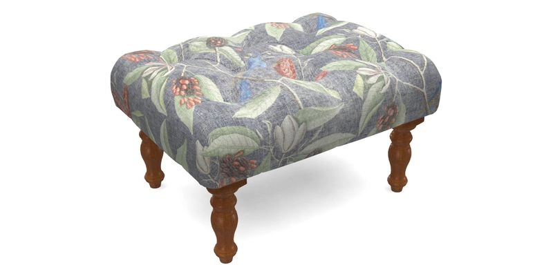 Chelsham Footstool in Two Tone Plain Biscuit