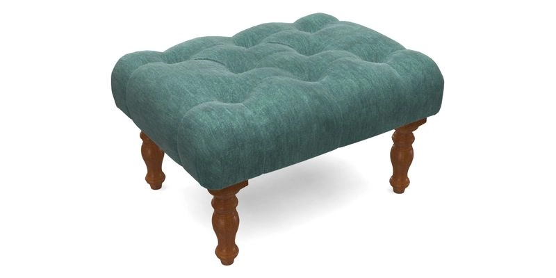 Chelsham Footstool in Two Tone Plain Biscuit