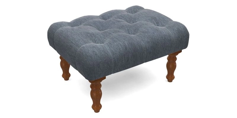 Chelsham Footstool in Two Tone Plain Biscuit