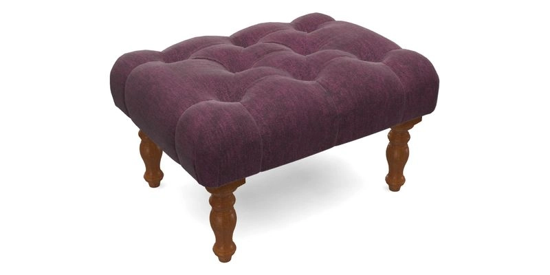 Chelsham Footstool in Two Tone Plain Biscuit