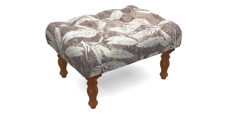 Chelsham Footstool in Two Tone Plain Biscuit