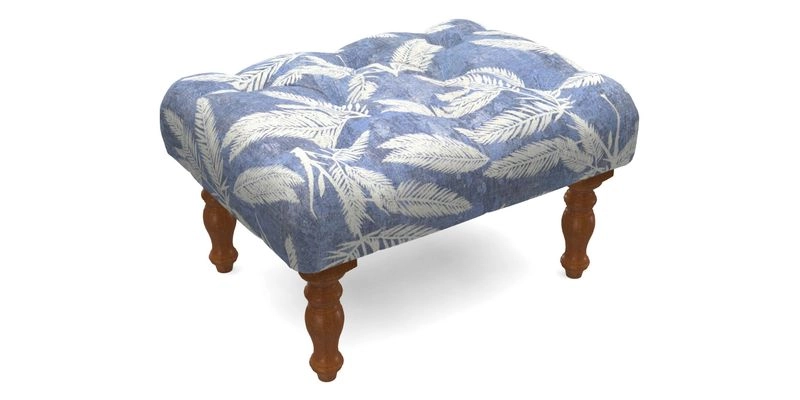 Chelsham Footstool in Two Tone Plain Biscuit