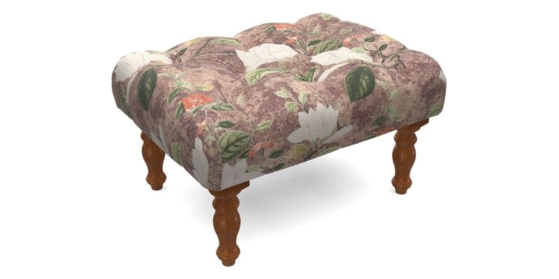 Chelsham Footstool in Two Tone Plain Biscuit