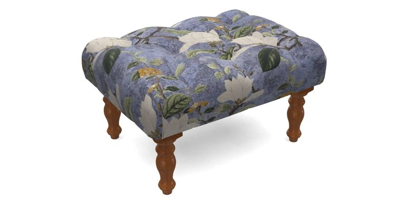 Chelsham Footstool in Two Tone Plain Biscuit