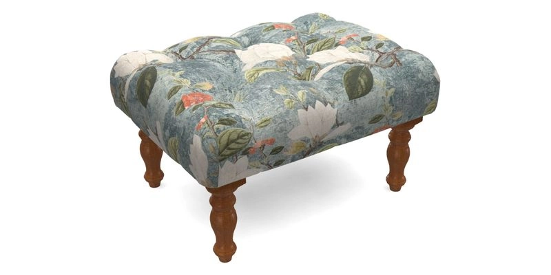 Chelsham Footstool in Two Tone Plain Biscuit