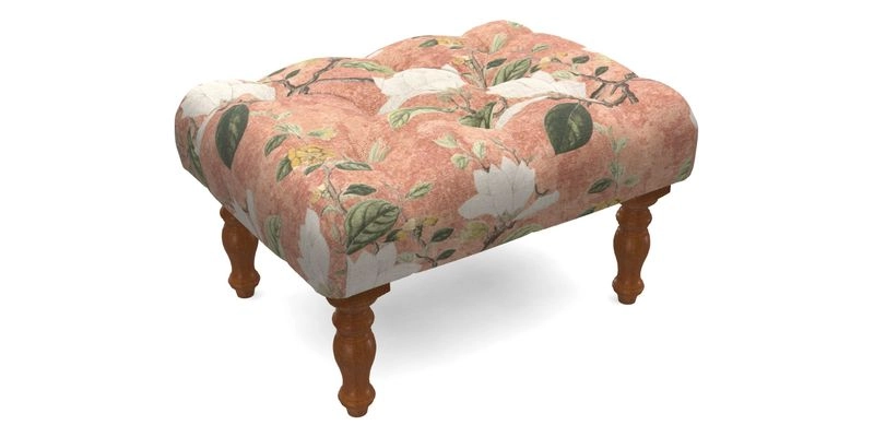 Chelsham Footstool in Two Tone Plain Biscuit