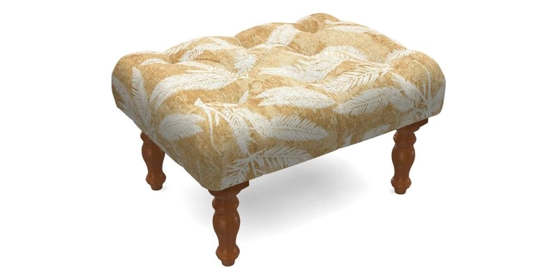 Chelsham Footstool in Two Tone Plain Biscuit
