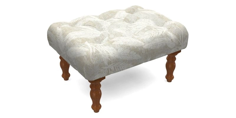 Chelsham Footstool in Two Tone Plain Biscuit