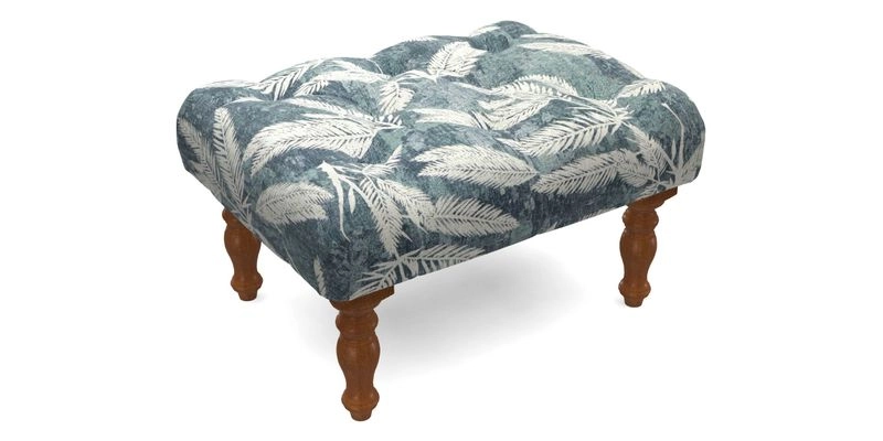 Chelsham Footstool in Two Tone Plain Biscuit