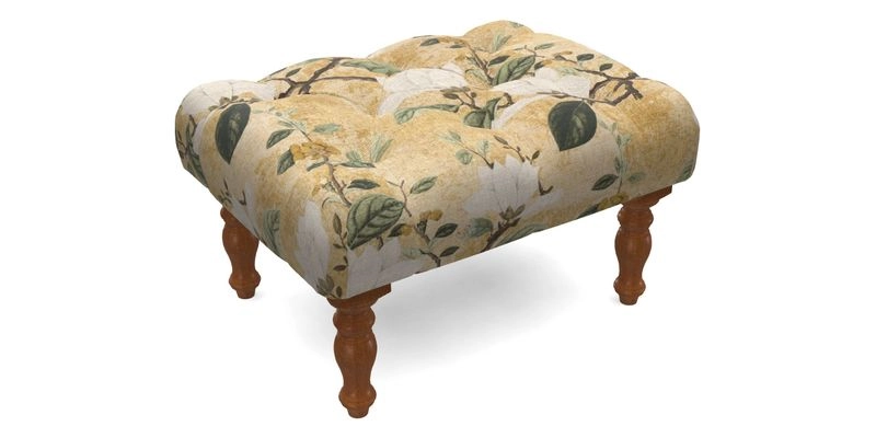 Chelsham Footstool in Two Tone Plain Biscuit