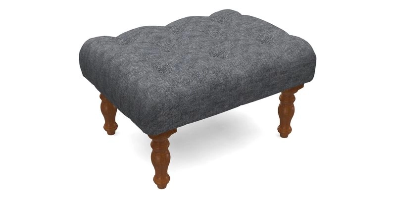 Chelsham Footstool in Two Tone Plain Biscuit
