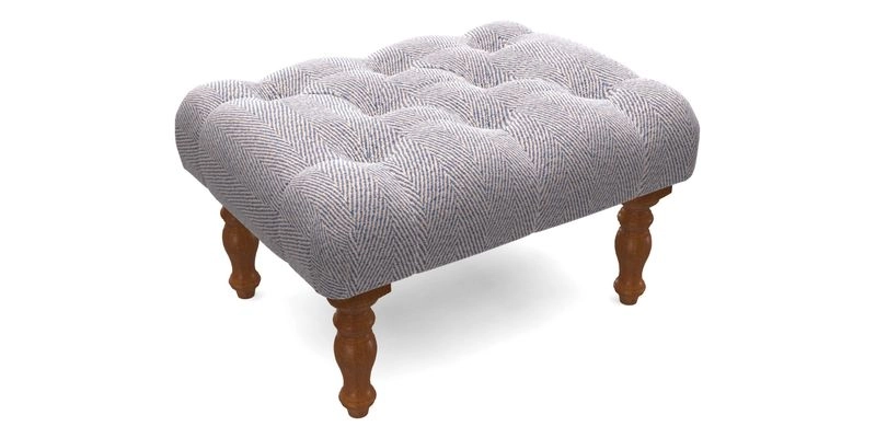 Chelsham Footstool in Two Tone Plain Biscuit